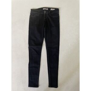 Levi's 28 710 Super Skinny Italian Selvedge Black Womens Jeans‎